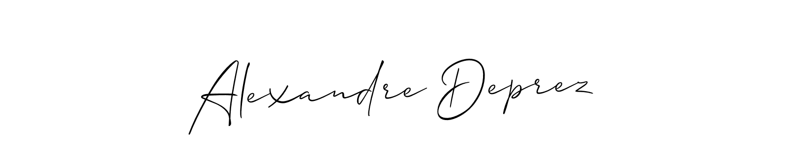 Also we have Alexandre Deprez name is the best signature style. Create professional handwritten signature collection using Allison_Script autograph style. Alexandre Deprez signature style 2 images and pictures png
