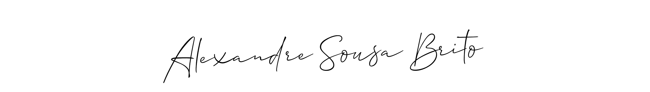 How to make Alexandre Sousa Brito name signature. Use Allison_Script style for creating short signs online. This is the latest handwritten sign. Alexandre Sousa Brito signature style 2 images and pictures png