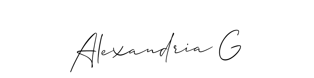 How to make Alexandria G signature? Allison_Script is a professional autograph style. Create handwritten signature for Alexandria G name. Alexandria G signature style 2 images and pictures png
