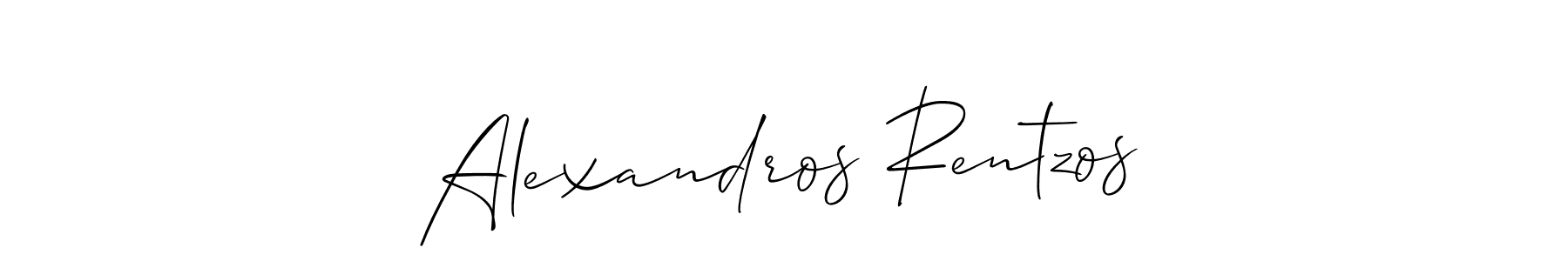 Create a beautiful signature design for name Alexandros Rentzos. With this signature (Allison_Script) fonts, you can make a handwritten signature for free. Alexandros Rentzos signature style 2 images and pictures png