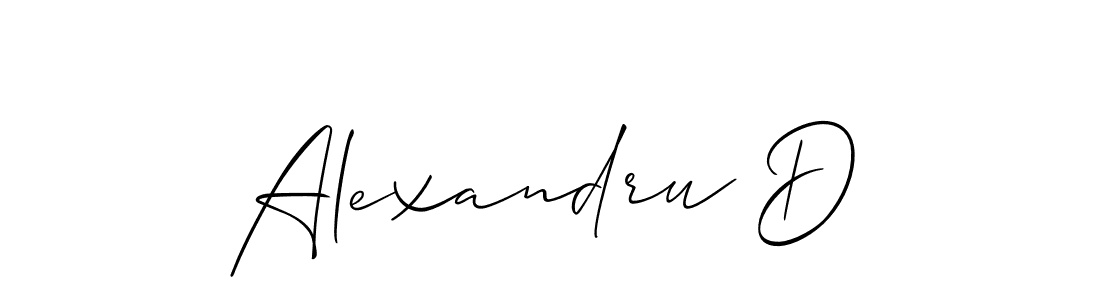 You should practise on your own different ways (Allison_Script) to write your name (Alexandru D) in signature. don't let someone else do it for you. Alexandru D signature style 2 images and pictures png