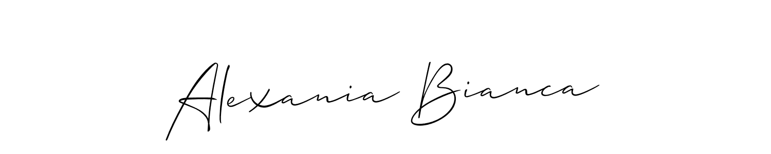 How to make Alexania Bianca name signature. Use Allison_Script style for creating short signs online. This is the latest handwritten sign. Alexania Bianca signature style 2 images and pictures png