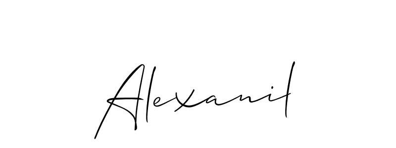 Alexanil stylish signature style. Best Handwritten Sign (Allison_Script) for my name. Handwritten Signature Collection Ideas for my name Alexanil. Alexanil signature style 2 images and pictures png