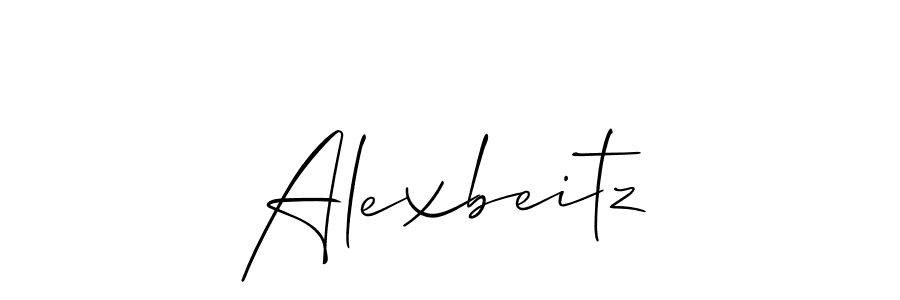 Also we have Alexbeitz name is the best signature style. Create professional handwritten signature collection using Allison_Script autograph style. Alexbeitz signature style 2 images and pictures png