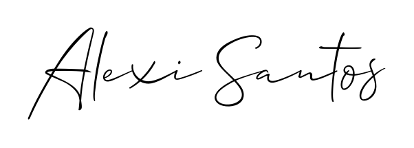 Personalize your online presence with Alexi Santos signature rendered in elegant Allison_Script font. Great for website footers and blogs. Alexi Santos signature style 2 images and pictures png