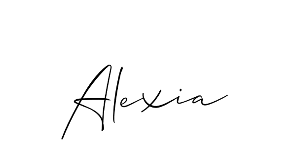 Design your own signature with our free online signature maker. With this signature software, you can create a handwritten (Allison_Script) signature for name Alexia. Alexia signature style 2 images and pictures png