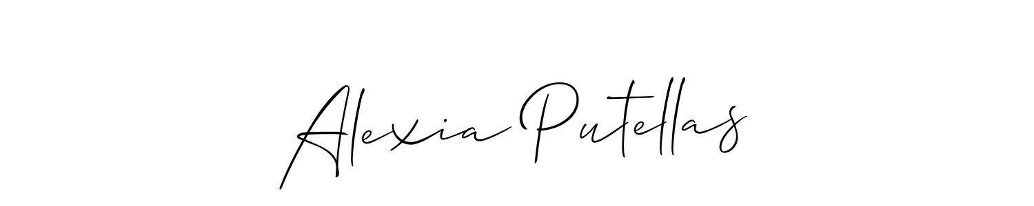 Use a signature maker to create a handwritten signature online. With this signature software, you can design (Allison_Script) your own signature for name Alexia Putellas. Alexia Putellas signature style 2 images and pictures png