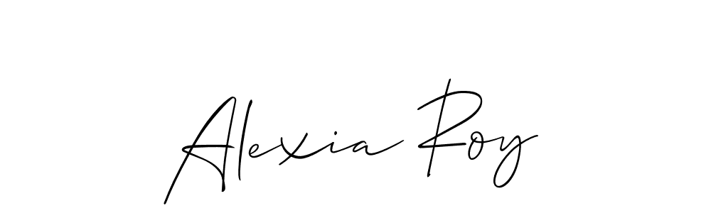 Use a signature maker to create a handwritten signature online. With this signature software, you can design (Allison_Script) your own signature for name Alexia Roy. Alexia Roy signature style 2 images and pictures png