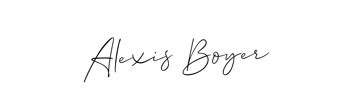 Use a signature maker to create a handwritten signature online. With this signature software, you can design (Allison_Script) your own signature for name Alexis Boyer. Alexis Boyer signature style 2 images and pictures png