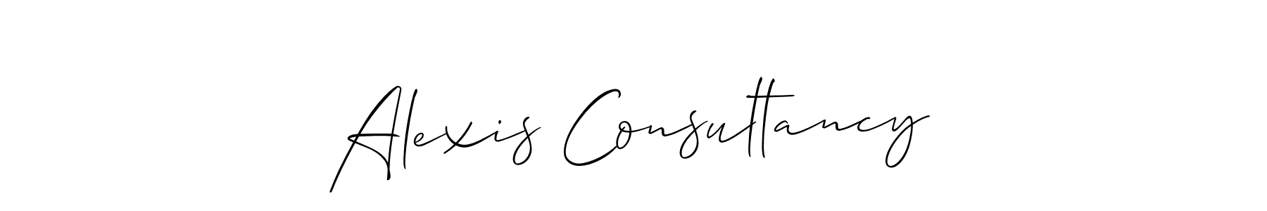 You should practise on your own different ways (Allison_Script) to write your name (Alexis Consultancy) in signature. don't let someone else do it for you. Alexis Consultancy signature style 2 images and pictures png