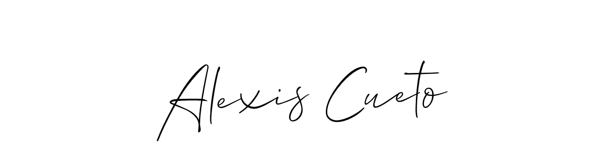 You should practise on your own different ways (Allison_Script) to write your name (Alexis Cueto) in signature. don't let someone else do it for you. Alexis Cueto signature style 2 images and pictures png