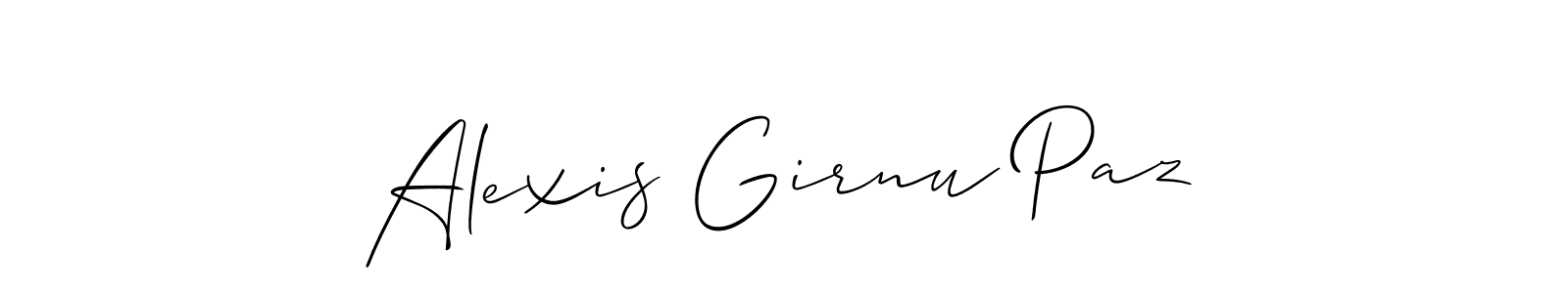 Use a signature maker to create a handwritten signature online. With this signature software, you can design (Allison_Script) your own signature for name Alexis Girnu Paz. Alexis Girnu Paz signature style 2 images and pictures png