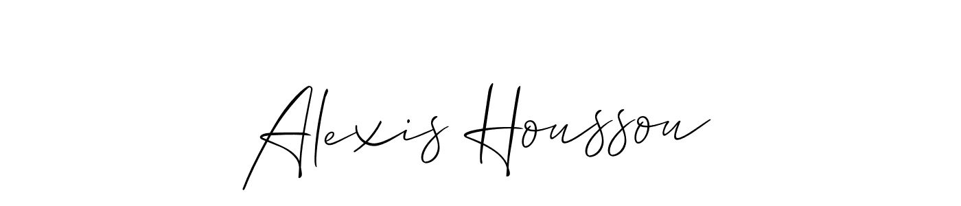 You should practise on your own different ways (Allison_Script) to write your name (Alexis Houssou) in signature. don't let someone else do it for you. Alexis Houssou signature style 2 images and pictures png