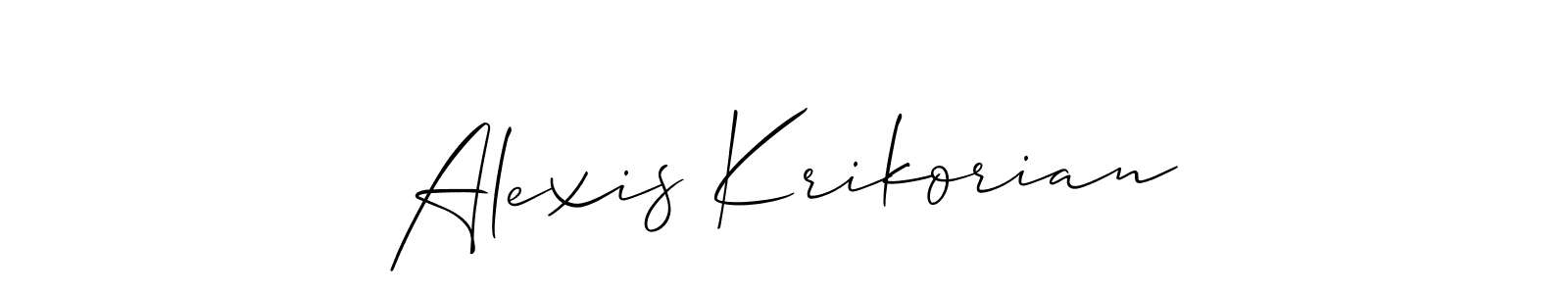 Best and Professional Signature Style for Alexis Krikorian. Allison_Script Best Signature Style Collection. Alexis Krikorian signature style 2 images and pictures png