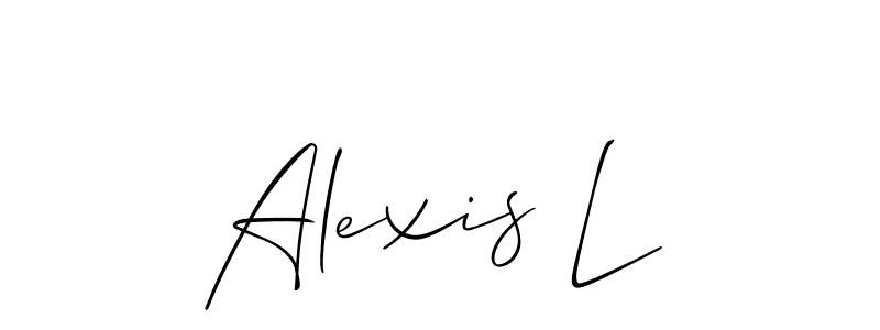 Also we have Alexis L name is the best signature style. Create professional handwritten signature collection using Allison_Script autograph style. Alexis L signature style 2 images and pictures png