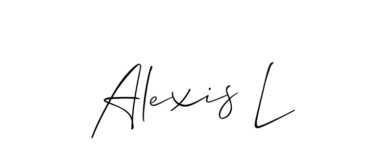 if you are searching for the best signature style for your name Alexis L. so please give up your signature search. here we have designed multiple signature styles  using Allison_Script. Alexis L signature style 2 images and pictures png