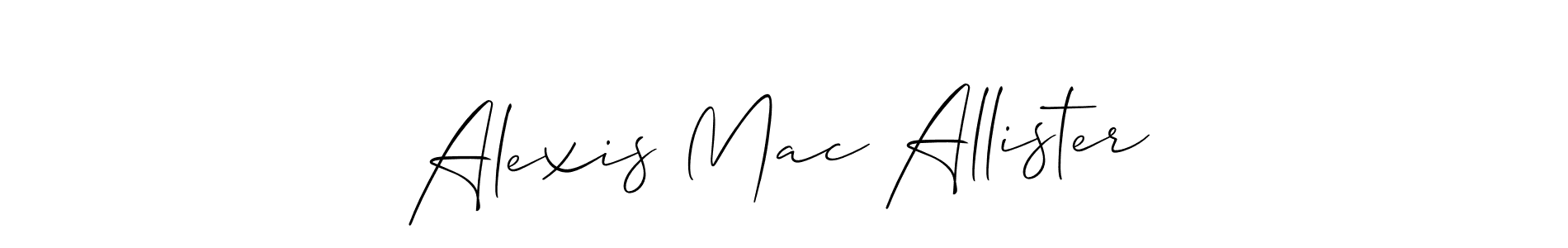 Alexis Mac Allister stylish signature style. Best Handwritten Sign (Allison_Script) for my name. Handwritten Signature Collection Ideas for my name Alexis Mac Allister. Alexis Mac Allister signature style 2 images and pictures png