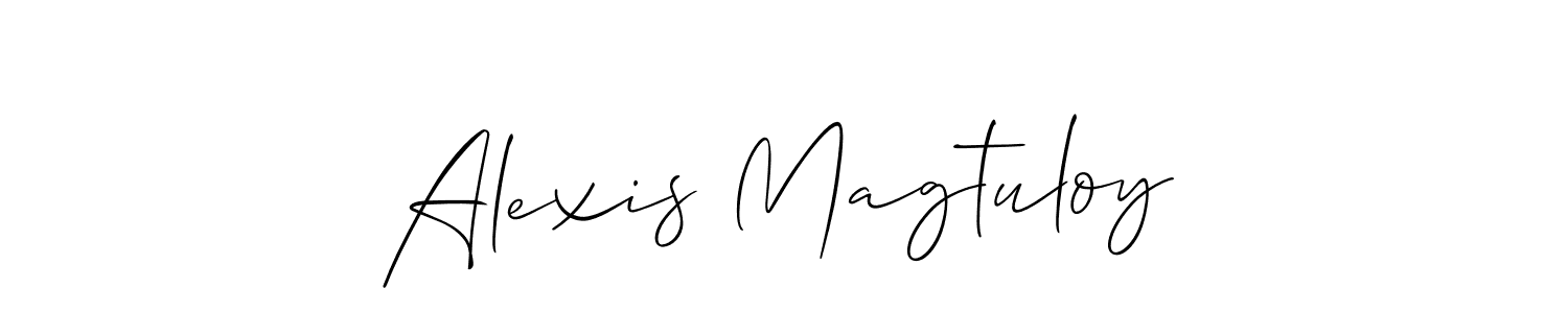 See photos of Alexis Magtuloy official signature by Spectra . Check more albums & portfolios. Read reviews & check more about Allison_Script font. Alexis Magtuloy signature style 2 images and pictures png