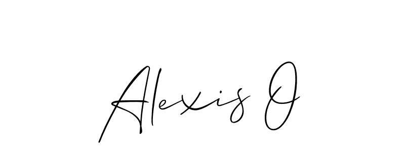 How to make Alexis O name signature. Use Allison_Script style for creating short signs online. This is the latest handwritten sign. Alexis O signature style 2 images and pictures png