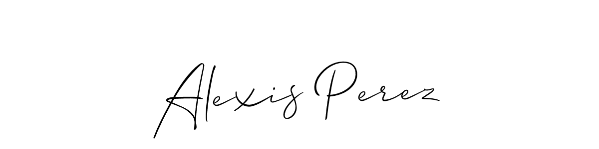 Use a signature maker to create a handwritten signature online. With this signature software, you can design (Allison_Script) your own signature for name Alexis Perez. Alexis Perez signature style 2 images and pictures png