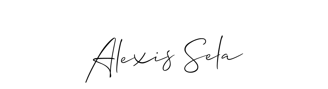 How to make Alexis Sela name signature. Use Allison_Script style for creating short signs online. This is the latest handwritten sign. Alexis Sela signature style 2 images and pictures png
