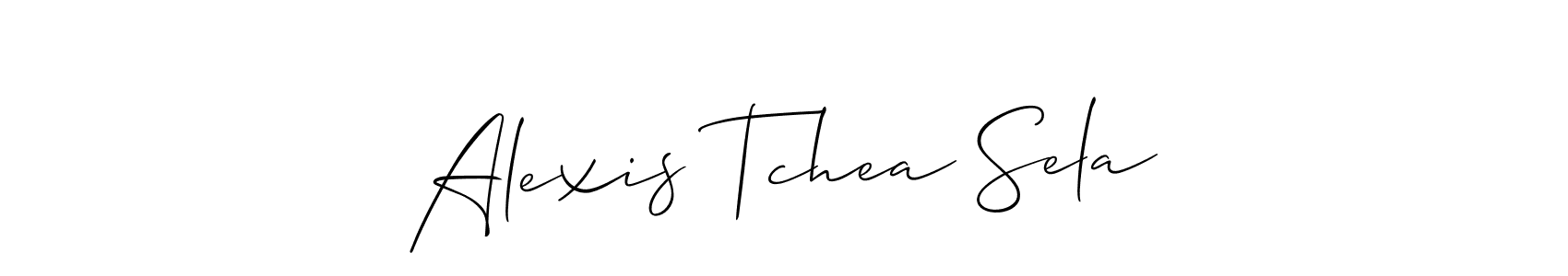 How to make Alexis Tchea Sela signature? Allison_Script is a professional autograph style. Create handwritten signature for Alexis Tchea Sela name. Alexis Tchea Sela signature style 2 images and pictures png