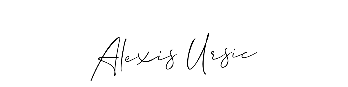 Design your own signature with our free online signature maker. With this signature software, you can create a handwritten (Allison_Script) signature for name Alexis Ursic. Alexis Ursic signature style 2 images and pictures png