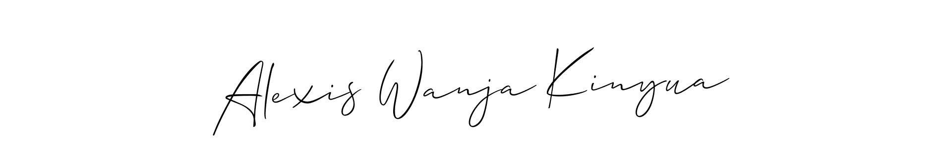 How to Draw Alexis Wanja Kinyua signature style? Allison_Script is a latest design signature styles for name Alexis Wanja Kinyua. Alexis Wanja Kinyua signature style 2 images and pictures png