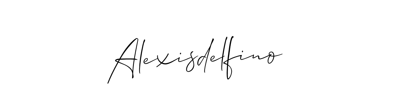 How to make Alexisdelfino signature? Allison_Script is a professional autograph style. Create handwritten signature for Alexisdelfino name. Alexisdelfino signature style 2 images and pictures png