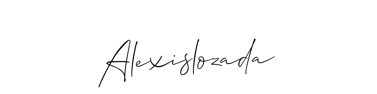 Create a beautiful signature design for name Alexislozada. With this signature (Allison_Script) fonts, you can make a handwritten signature for free. Alexislozada signature style 2 images and pictures png