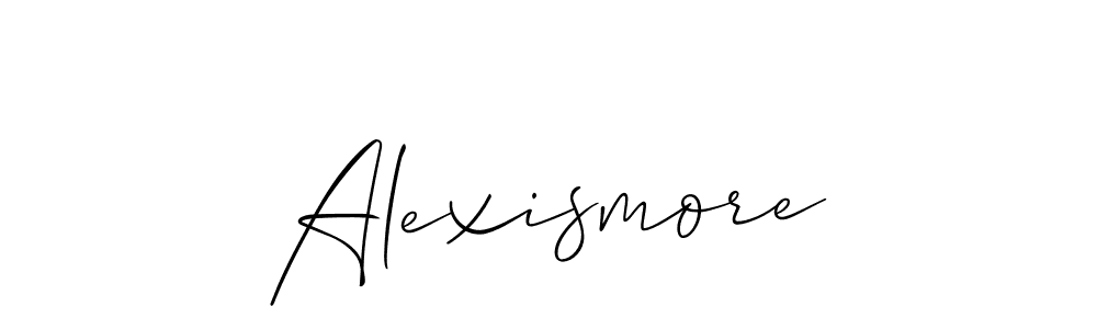 How to make Alexismore name signature. Use Allison_Script style for creating short signs online. This is the latest handwritten sign. Alexismore signature style 2 images and pictures png