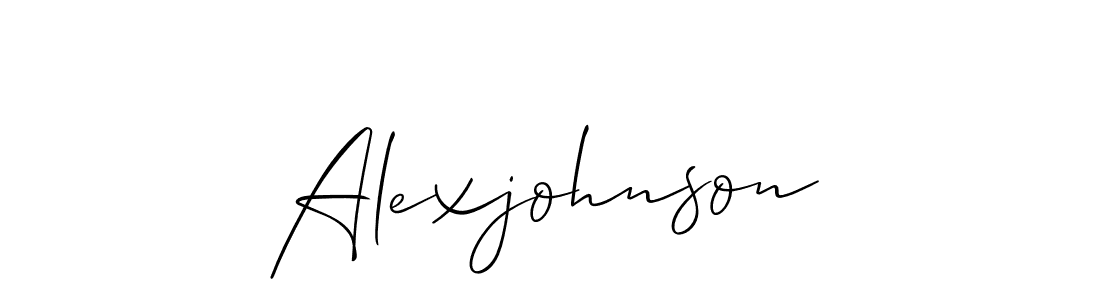 Make a beautiful signature design for name Alexjohnson. With this signature (Allison_Script) style, you can create a handwritten signature for free. Alexjohnson signature style 2 images and pictures png