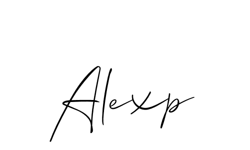 Make a beautiful signature design for name Alexp. With this signature (Allison_Script) style, you can create a handwritten signature for free. Alexp signature style 2 images and pictures png