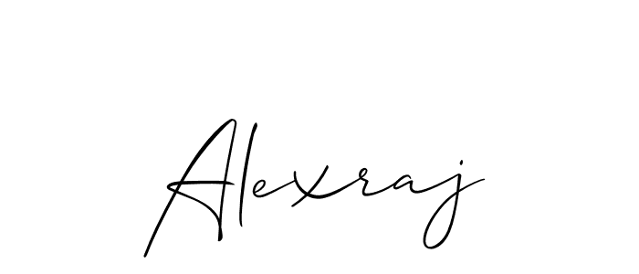 The best way (Allison_Script) to make a short signature is to pick only two or three words in your name. The name Alexraj include a total of six letters. For converting this name. Alexraj signature style 2 images and pictures png