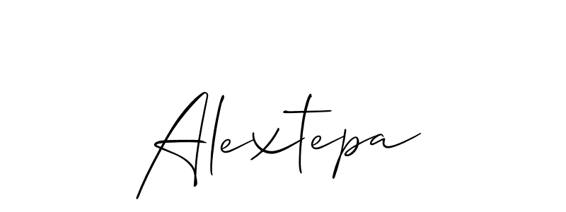 Allison_Script is a professional signature style that is perfect for those who want to add a touch of class to their signature. It is also a great choice for those who want to make their signature more unique. Get Alextepa name to fancy signature for free. Alextepa signature style 2 images and pictures png