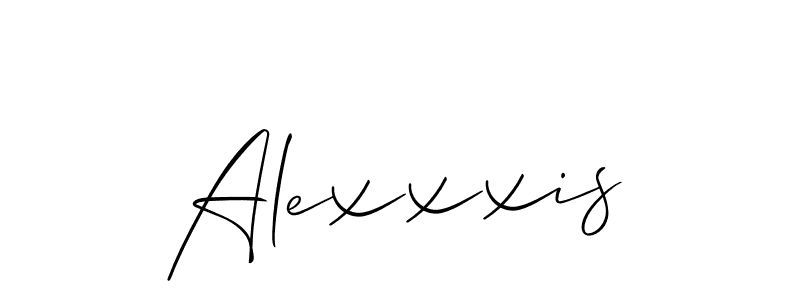 How to make Alexxxis name signature. Use Allison_Script style for creating short signs online. This is the latest handwritten sign. Alexxxis signature style 2 images and pictures png