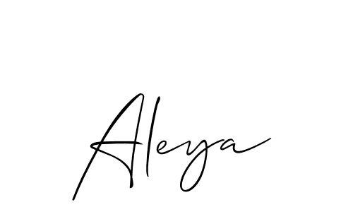 Create a beautiful signature design for name Aleya. With this signature (Allison_Script) fonts, you can make a handwritten signature for free. Aleya signature style 2 images and pictures png