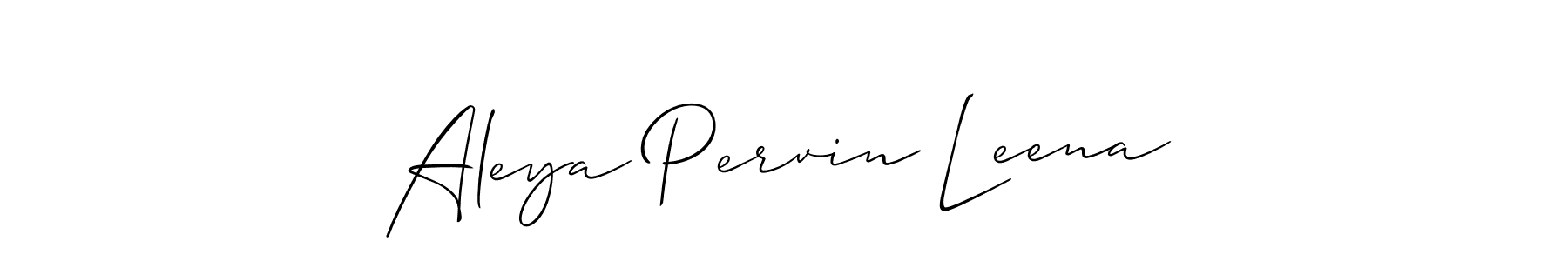 How to Draw Aleya Pervin Leena signature style? Allison_Script is a latest design signature styles for name Aleya Pervin Leena. Aleya Pervin Leena signature style 2 images and pictures png