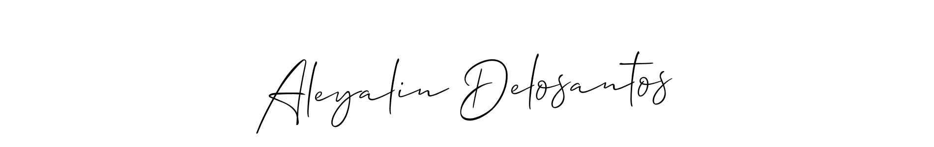 Allison_Script is a professional signature style that is perfect for those who want to add a touch of class to their signature. It is also a great choice for those who want to make their signature more unique. Get Aleyalin Delosantos name to fancy signature for free. Aleyalin Delosantos signature style 2 images and pictures png