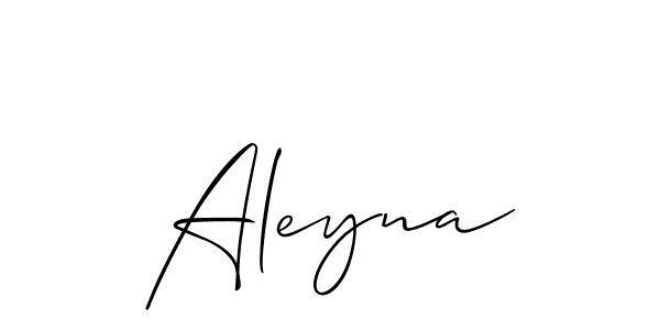 Use a signature maker to create a handwritten signature online. With this signature software, you can design (Allison_Script) your own signature for name Aleyna. Aleyna signature style 2 images and pictures png