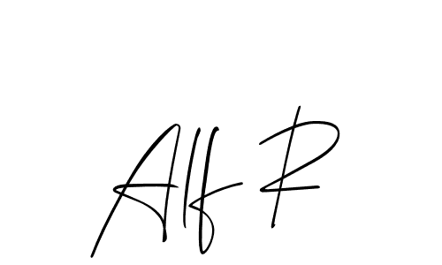 How to make Alf R name signature. Use Allison_Script style for creating short signs online. This is the latest handwritten sign. Alf R signature style 2 images and pictures png