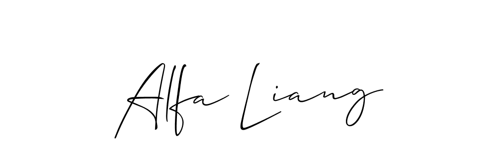 Once you've used our free online signature maker to create your best signature Allison_Script style, it's time to enjoy all of the benefits that Alfa Liang name signing documents. Alfa Liang signature style 2 images and pictures png