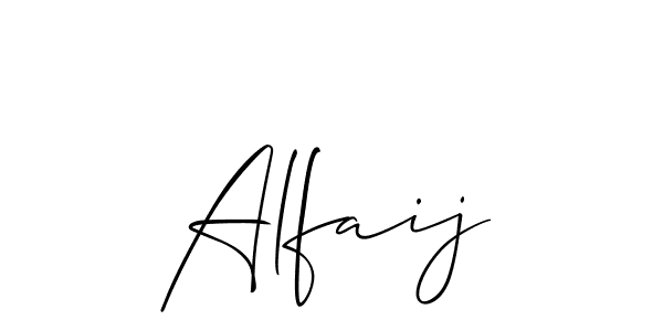 Also we have Alfaij name is the best signature style. Create professional handwritten signature collection using Allison_Script autograph style. Alfaij signature style 2 images and pictures png