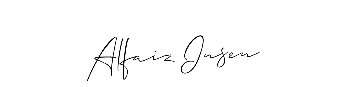 Check out images of Autograph of Alfaiz Insen name. Actor Alfaiz Insen Signature Style. Allison_Script is a professional sign style online. Alfaiz Insen signature style 2 images and pictures png