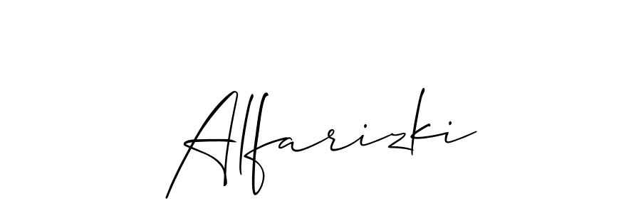 It looks lik you need a new signature style for name Alfarizki. Design unique handwritten (Allison_Script) signature with our free signature maker in just a few clicks. Alfarizki signature style 2 images and pictures png
