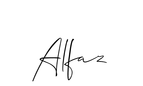 How to make Alfaz signature? Allison_Script is a professional autograph style. Create handwritten signature for Alfaz name. Alfaz signature style 2 images and pictures png