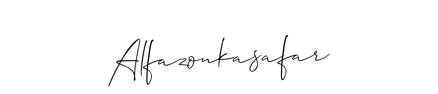 How to make Alfazonkasafar signature? Allison_Script is a professional autograph style. Create handwritten signature for Alfazonkasafar name. Alfazonkasafar signature style 2 images and pictures png