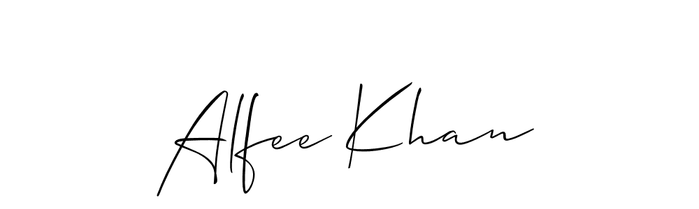 Design your own signature with our free online signature maker. With this signature software, you can create a handwritten (Allison_Script) signature for name Alfee Khan. Alfee Khan signature style 2 images and pictures png