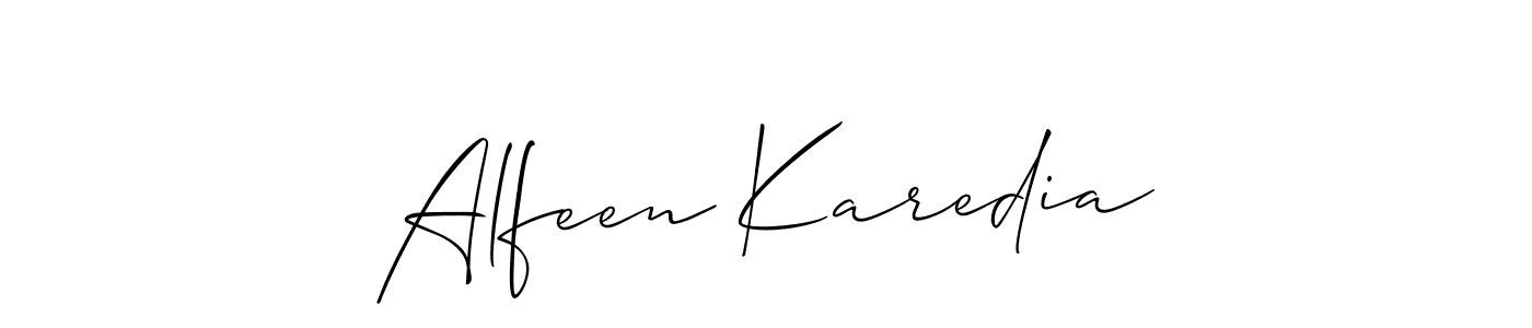 Once you've used our free online signature maker to create your best signature Allison_Script style, it's time to enjoy all of the benefits that Alfeen Karedia name signing documents. Alfeen Karedia signature style 2 images and pictures png
