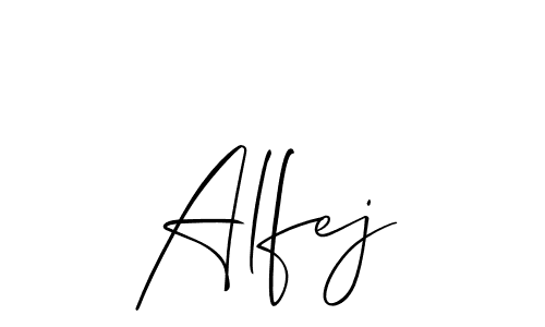 How to make Alfej signature? Allison_Script is a professional autograph style. Create handwritten signature for Alfej name. Alfej signature style 2 images and pictures png